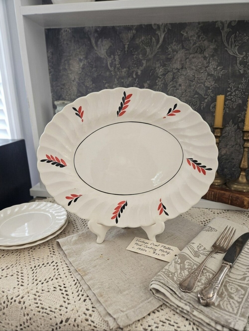 Vintage Myott Olde Chelsea Handpainted Platter M.215F